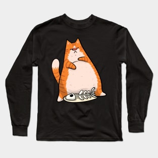 Ginger Lazy Cat T-Shirt Long Sleeve T-Shirt